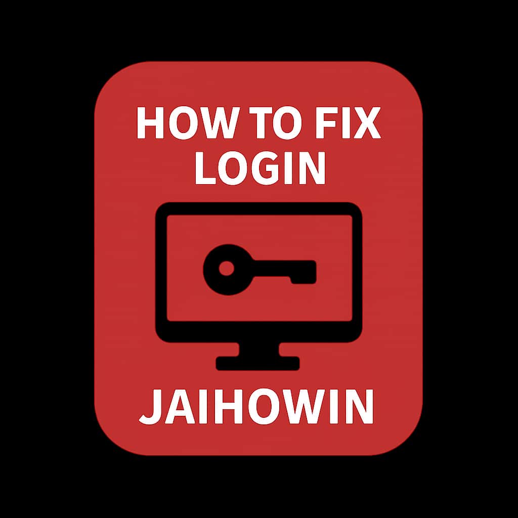 Simple icon showing how to fix login issues in Jaihowin.