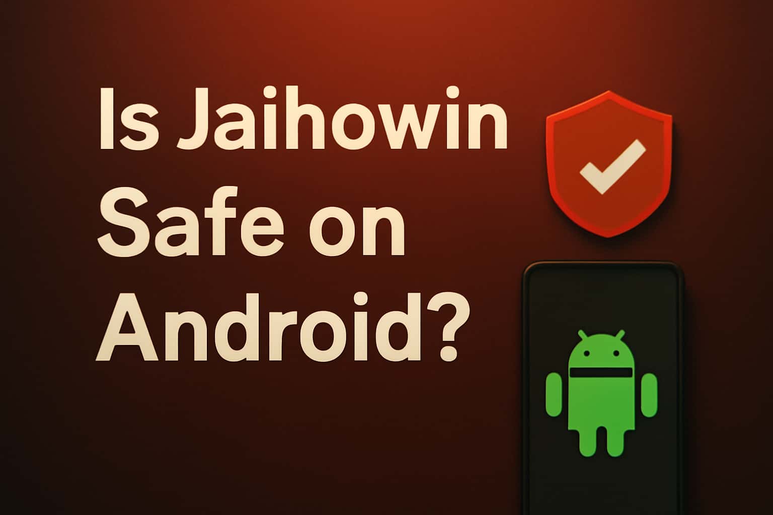Informational scene about Jaihowin safety on Android.