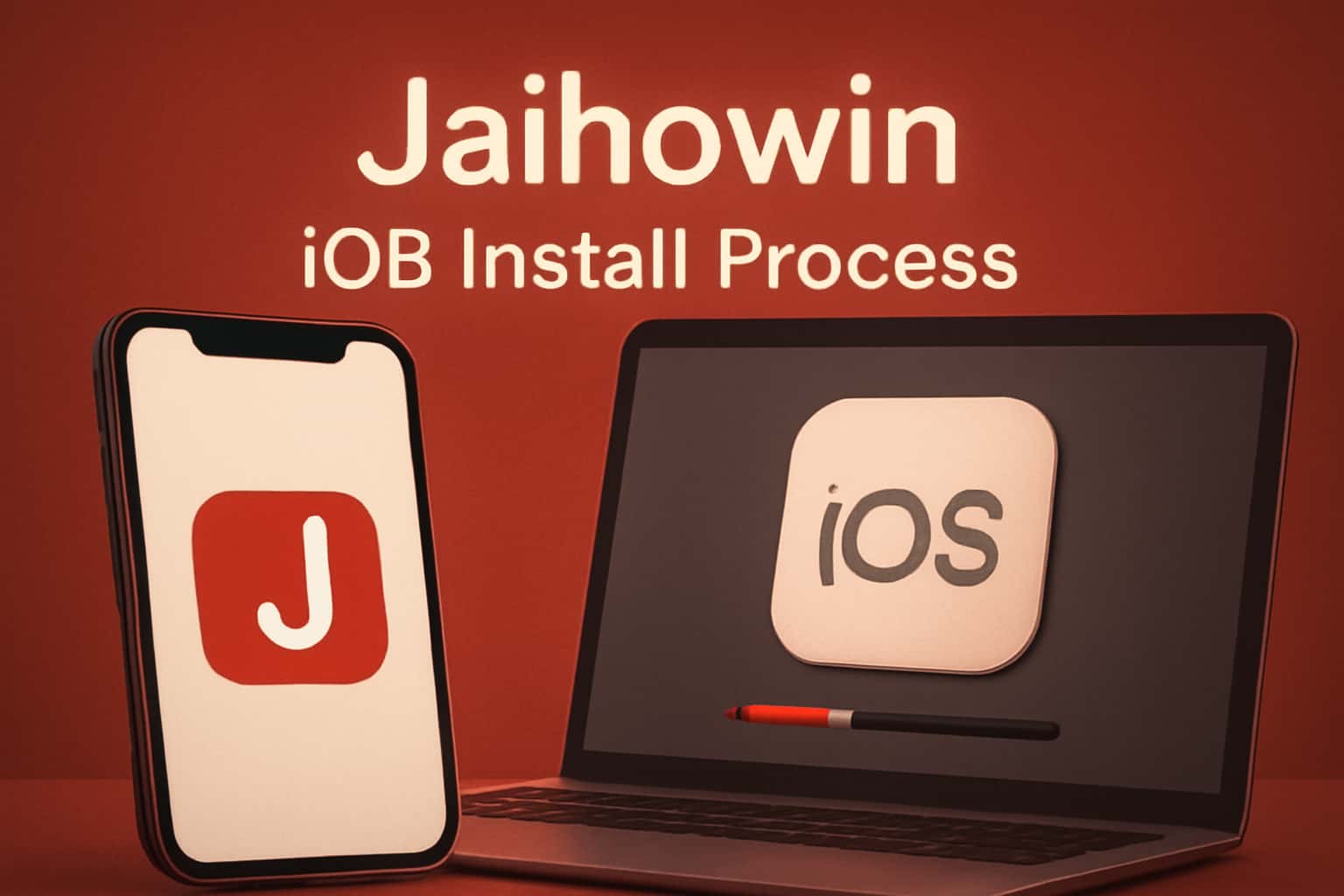 Informative visual guide about installing Jaihowin on iOS devices.