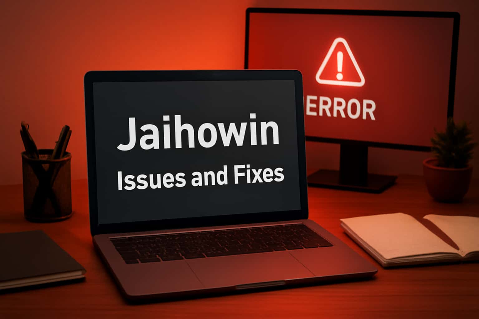 A visual representation highlighting Jaihowin Issues and Fixes in a professional setting.