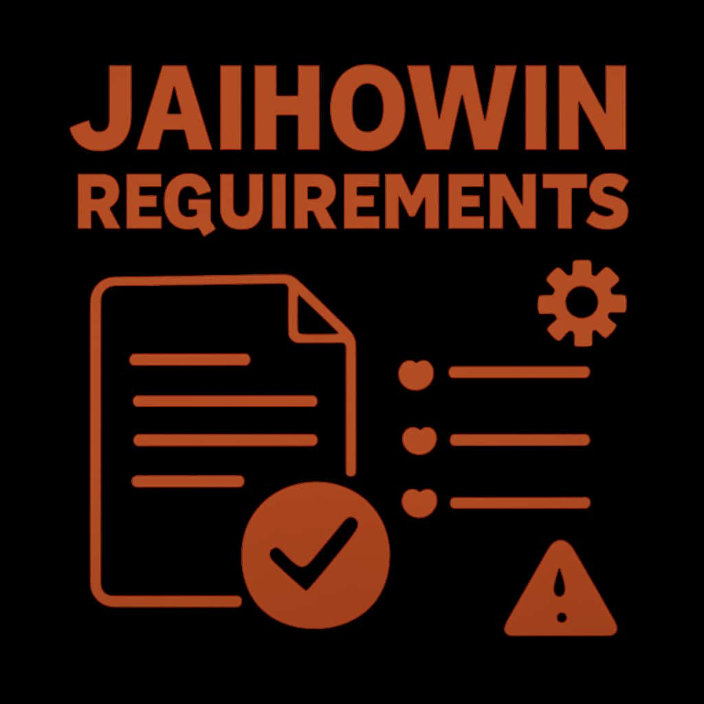 A diagram outlining Jaihowin requirements.