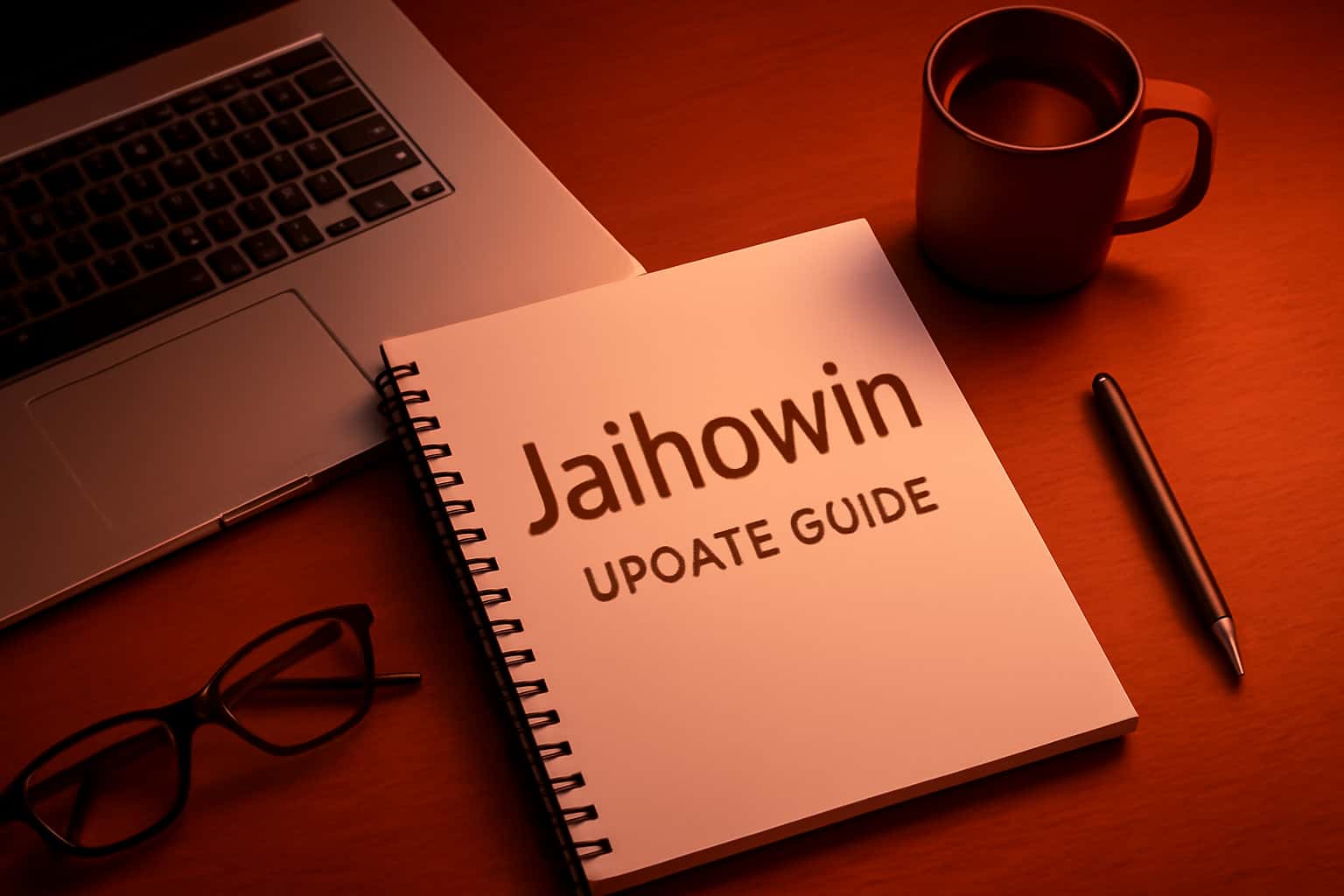 Informational visual representation of the Jaihowin Update Guide with text.