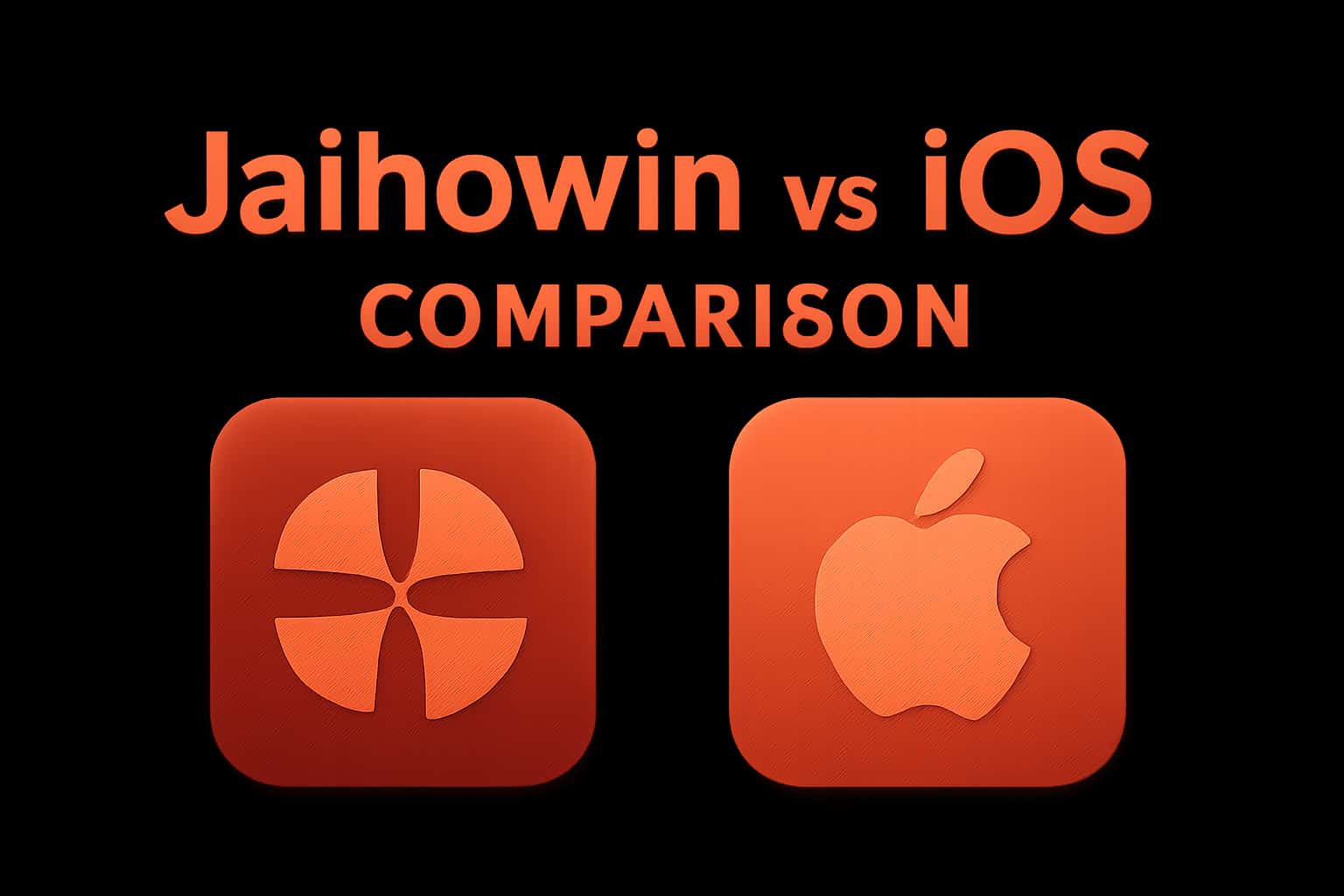 A visualization showcasing the comparison between Jaihowin on Android and iOS.