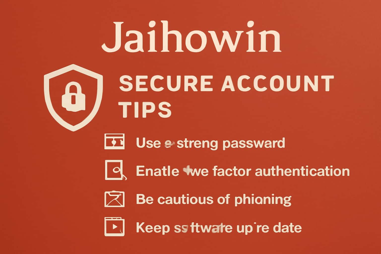 A high-tech visualization representing tips for securing a Jaihowin account.