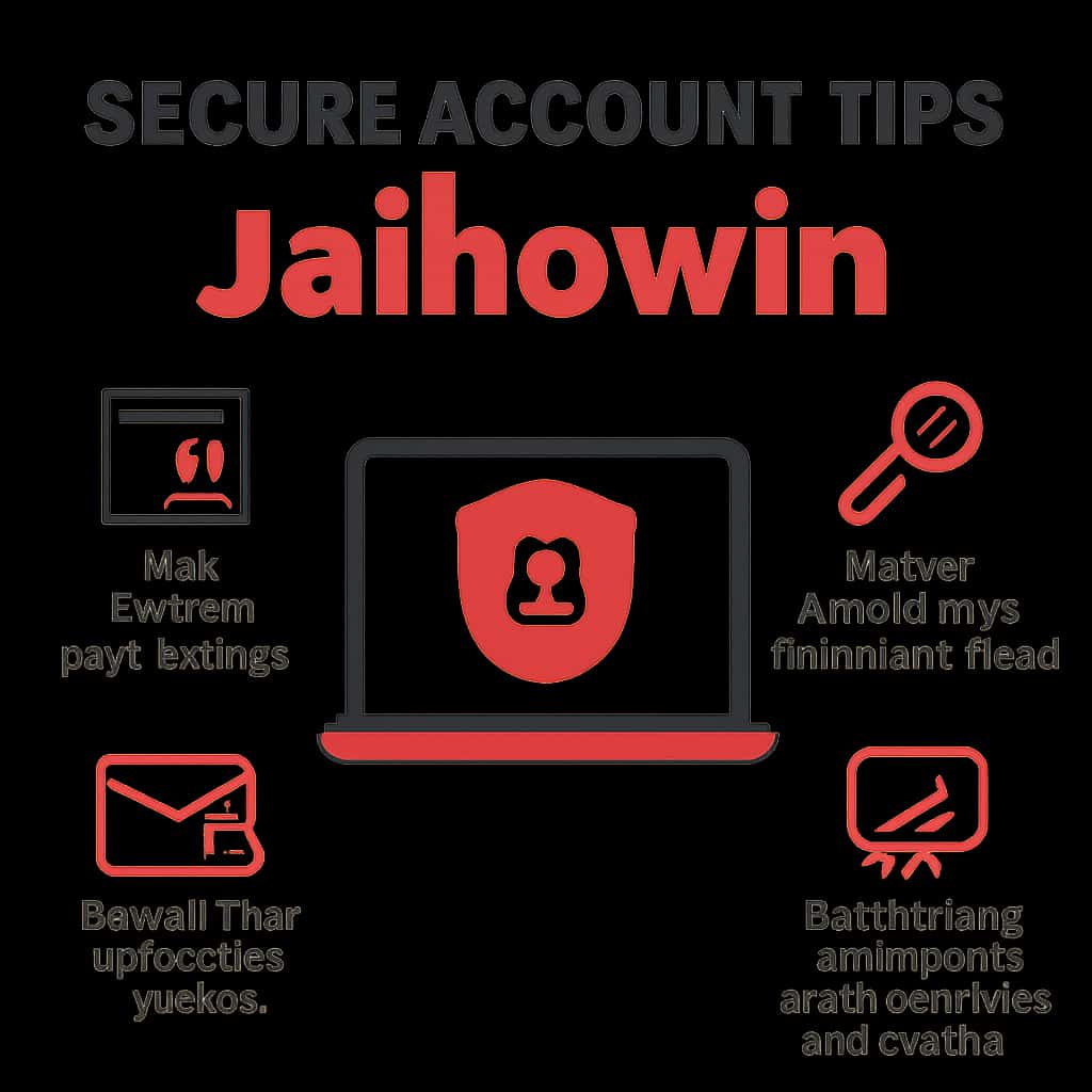 An educational infographic about securing your Jaihowin account.
