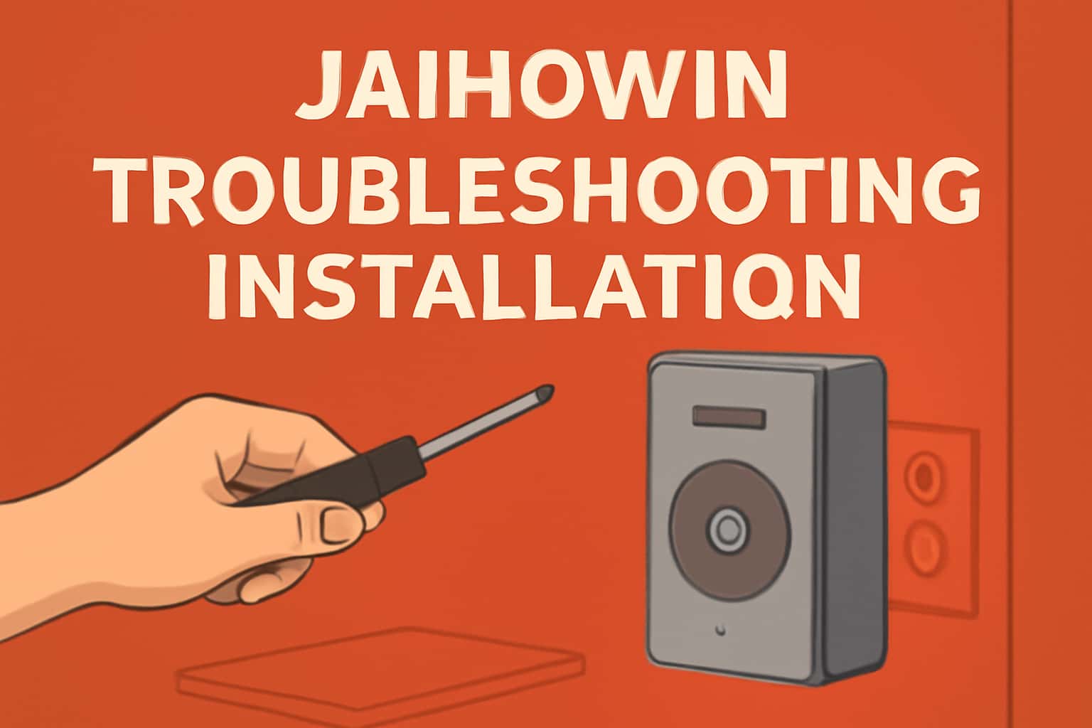 Image illustrating troubleshooting steps for Jaihowin installation.